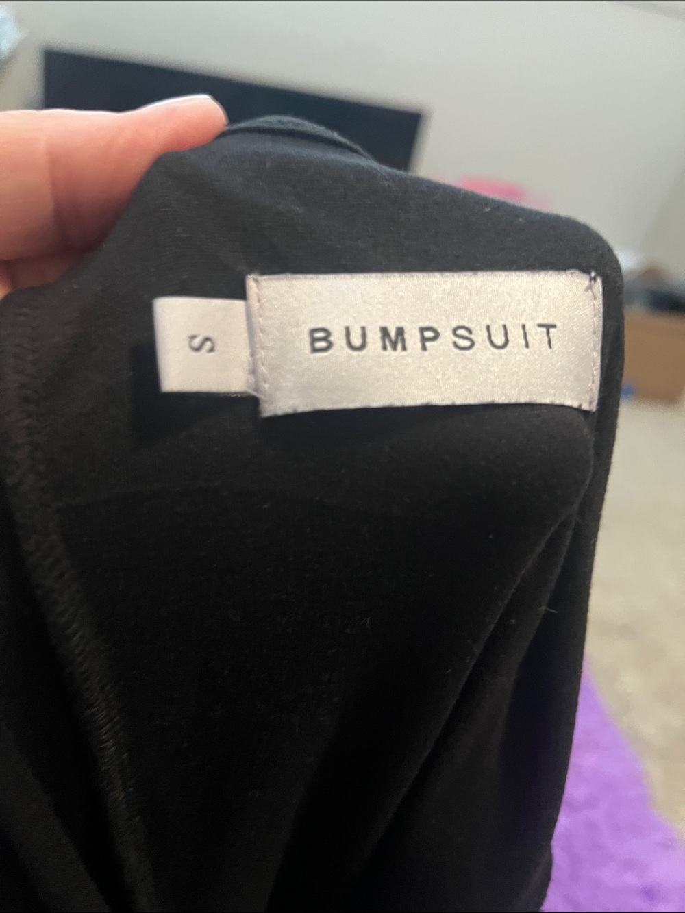 Bumpsuit Black Maternity Jumpsuit - S